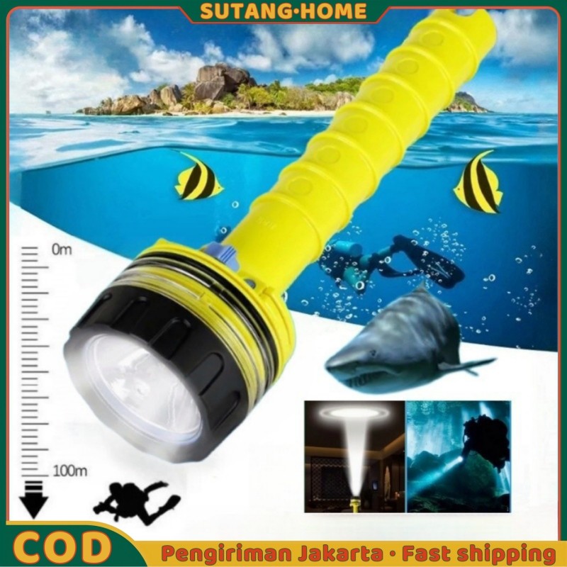 【SUTANG】Senter Selam Tangan / Super Terang Cahaya Menyelam / Lampu Penyelamat Waterproof / Senter Se
