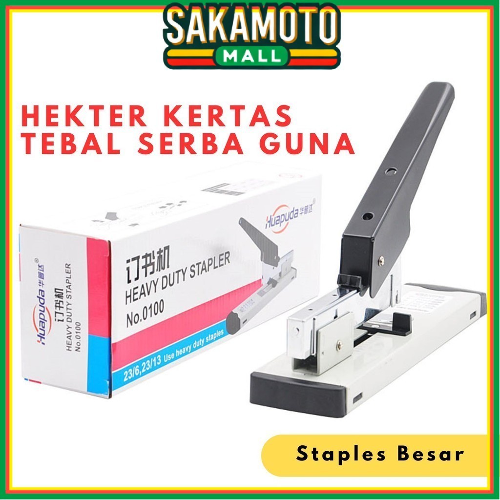 

Hekter Kertas Tebal Serba Guna Heavy Duty Stapler Kangaro Max Staples Besar Adjustable BR071 Logam