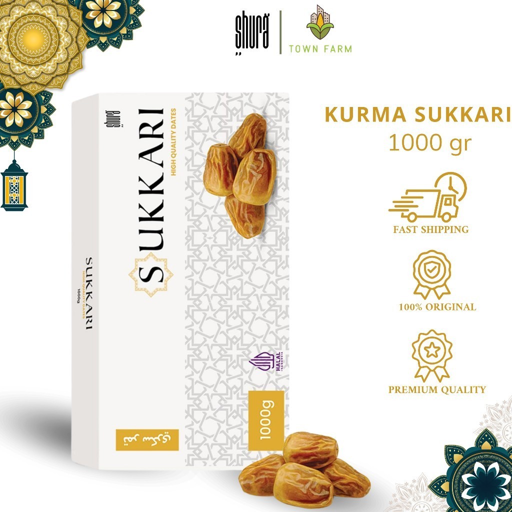 

Shura Kurma Sukkari 1kg box Premium Original Gift Oleh Oleh Haji Umroh