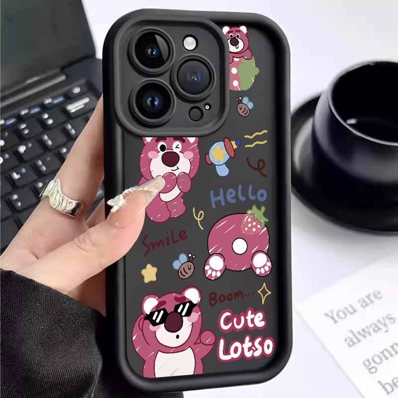 Case Hp For Oppo A37 A83 A39 A57 2016 A57T A73 2020 Lembut Silikon Pro Camera Casing Cartoon Strawbe