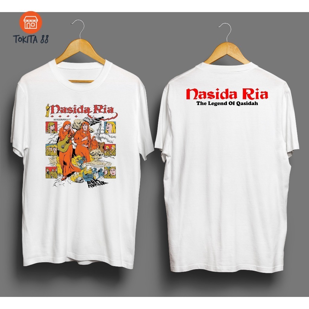 Kaos Distro NASIDA RIA GRUP t-shirt band Nasida Ria Kaos Distro Pria Lengan Pendek Katun Combed