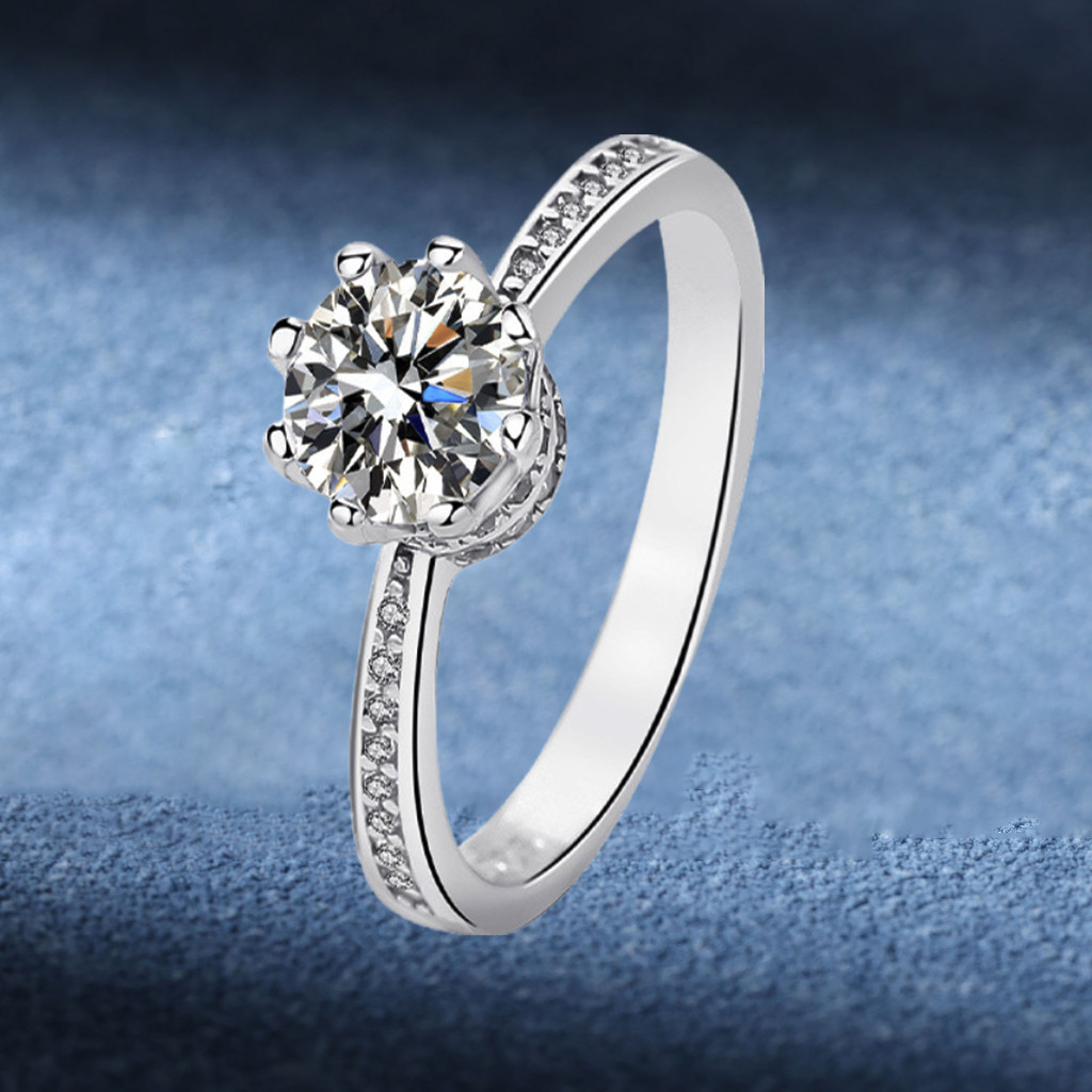 Cincin Perak Asli S925 Bersertifikat Cincin Perak Asli Wanita Zirkon Silver S925 Cincin Asli Aksesor