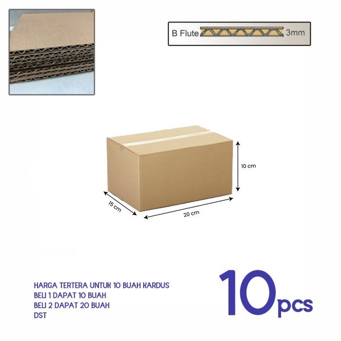 

SA 10 PCS KARDUS BOX DUS 20X15X10 CM