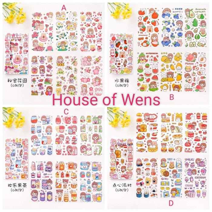 

STICKER DIARY SET FANCY CUTE SET ISI 6