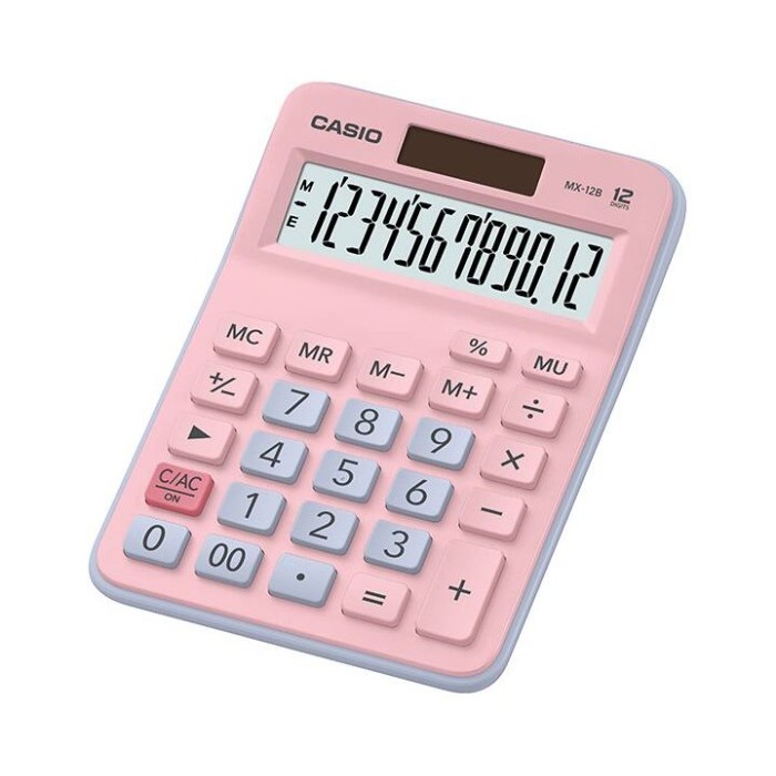 

Kalkulator Meja Casio MX-12B 12 Digit - Pink