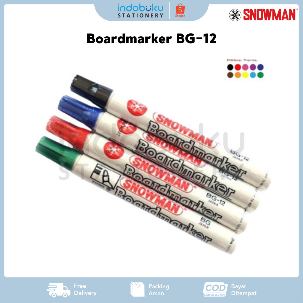 

Spidol Papan Tulis Snowman BG-12 / Boardmarker Snowman BG-12
