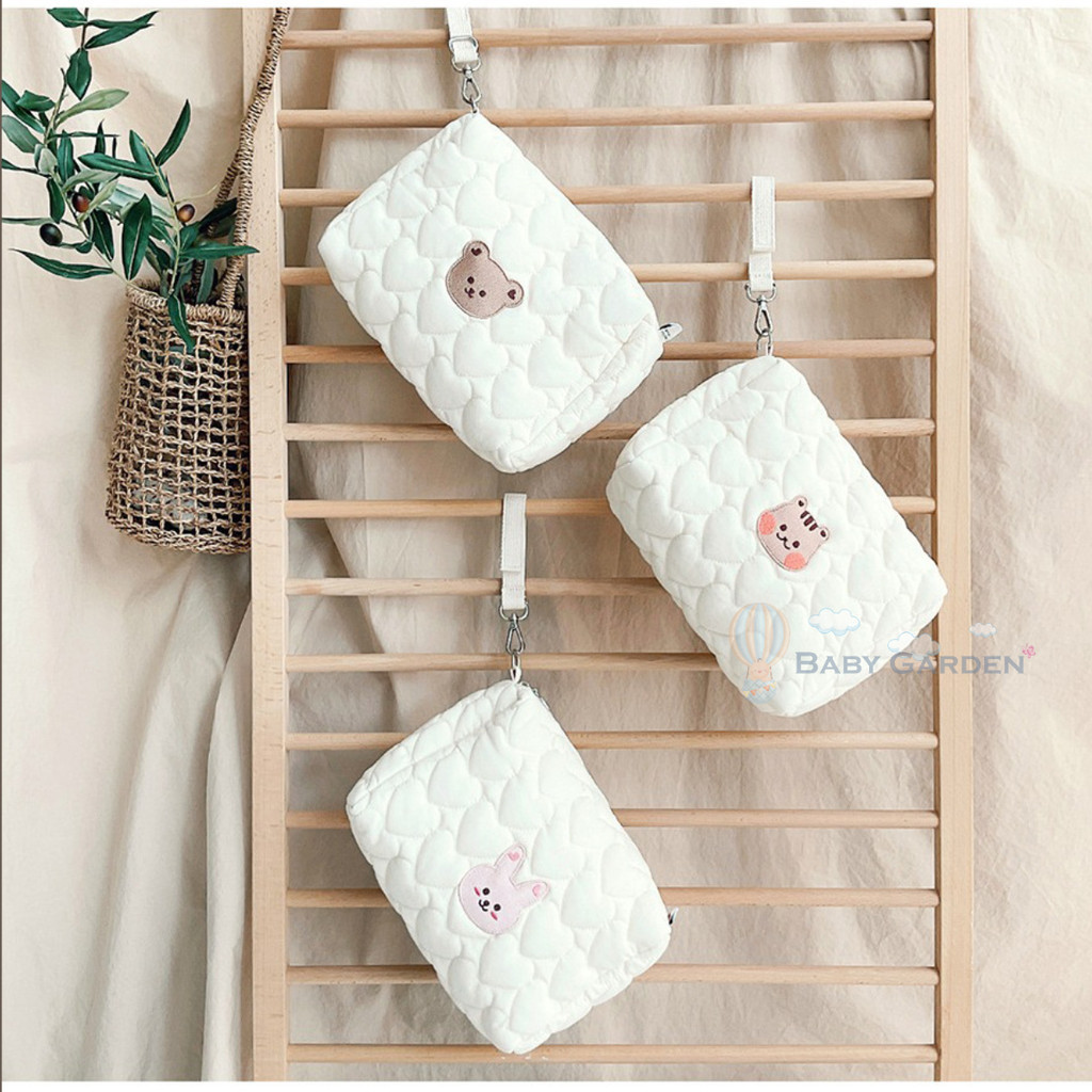 tatitu Teddy Bear Pouch Organizer Bag / Tempat Popok Bayi / Diaper Bag Kecil Tas