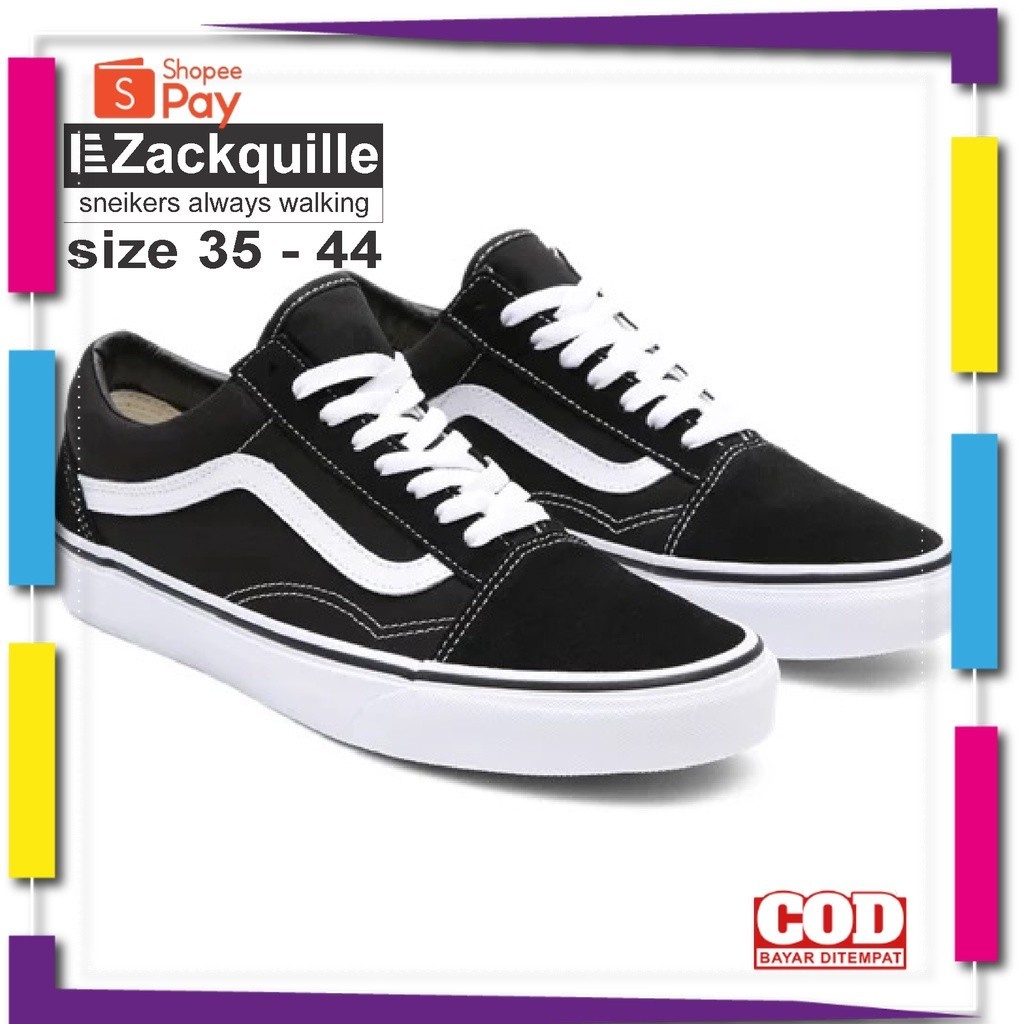 UKURAN SIZE 37 38 39 40 41 42 43 44 45 / sepatu sneakers pria wanita / sepatu sekolah zhackquille / 