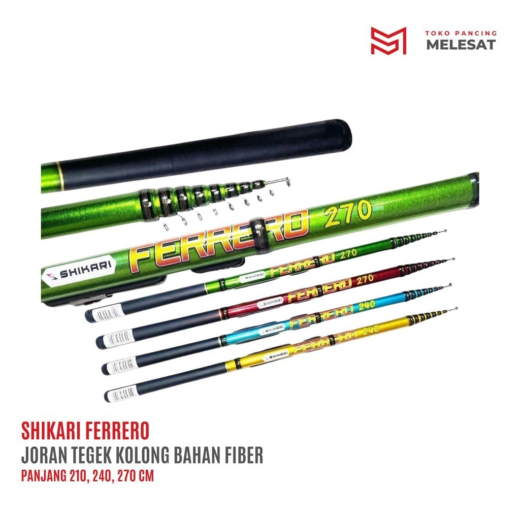Shikari Ferrero Joran Pancing Tegek Kolong Full Kolong Keramik Bahan Fiber Karakter Lentur