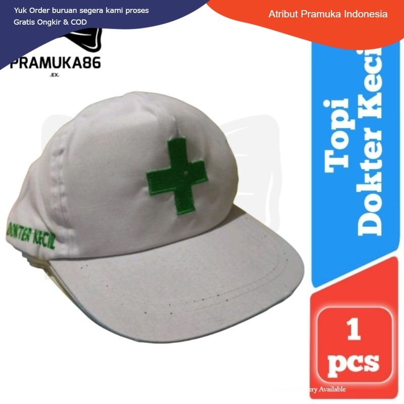 Ready Topi Dokter Kecil Logo Bordir Termurah Indonesia