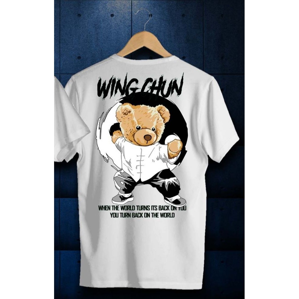 trend Kaos Pria Distro / WING CHUN BONEKA BEAR / BONEKA BERUANG / Kaos Kungfu / Kungfu Panda / Baju 