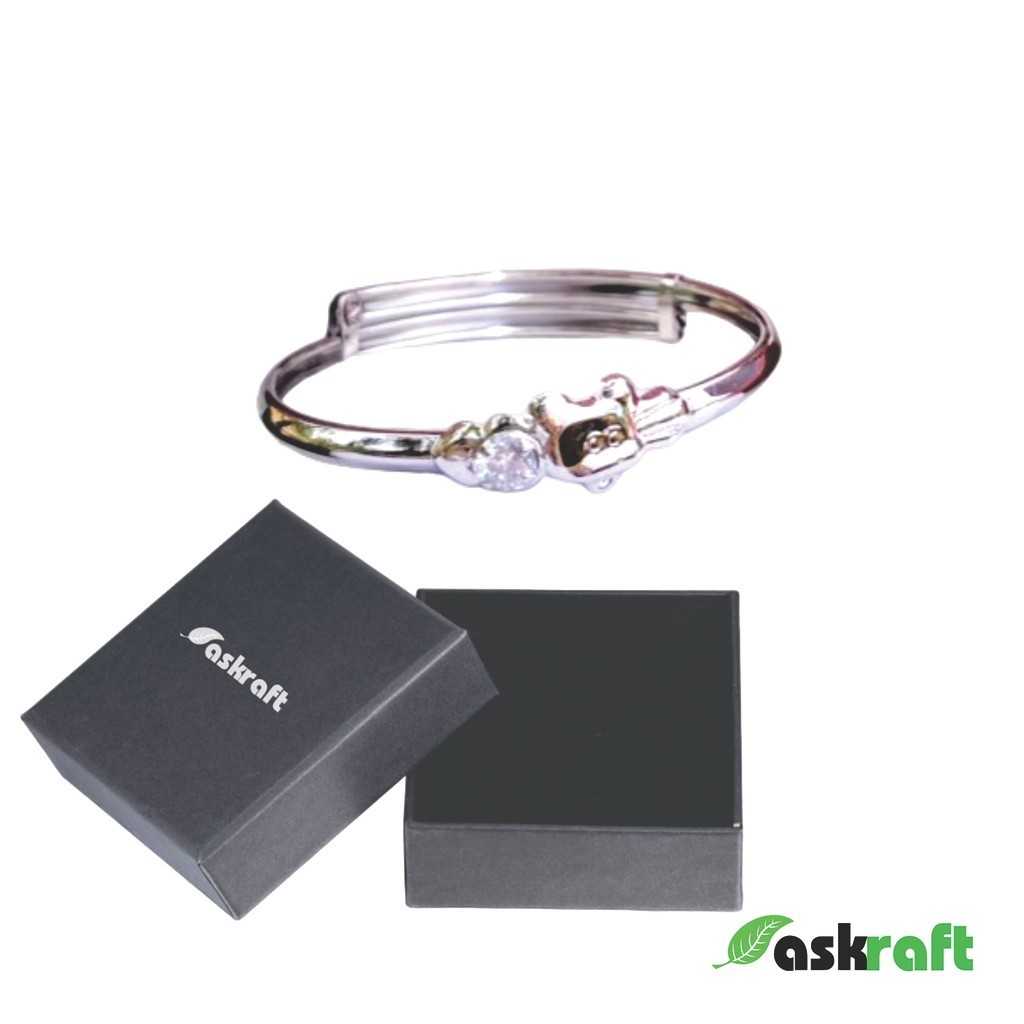 Askraft Gelang Bayi Mata Satu Emas Putih Asli Gelang Tangan Anak Bayi New Born