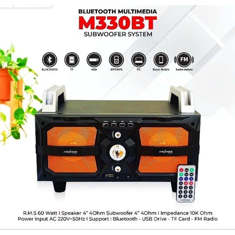 Advance Speaker M330BT Multimedia Subwoofer System speaker aktif murah Berkualitas
