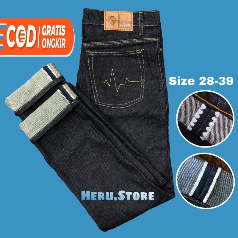 PROMO AKHIR BULAN RAW DENIM SELVEDGE 16.OZ - Denim Selvedge Fuckmous Apparel - Celana Jeans - Celana