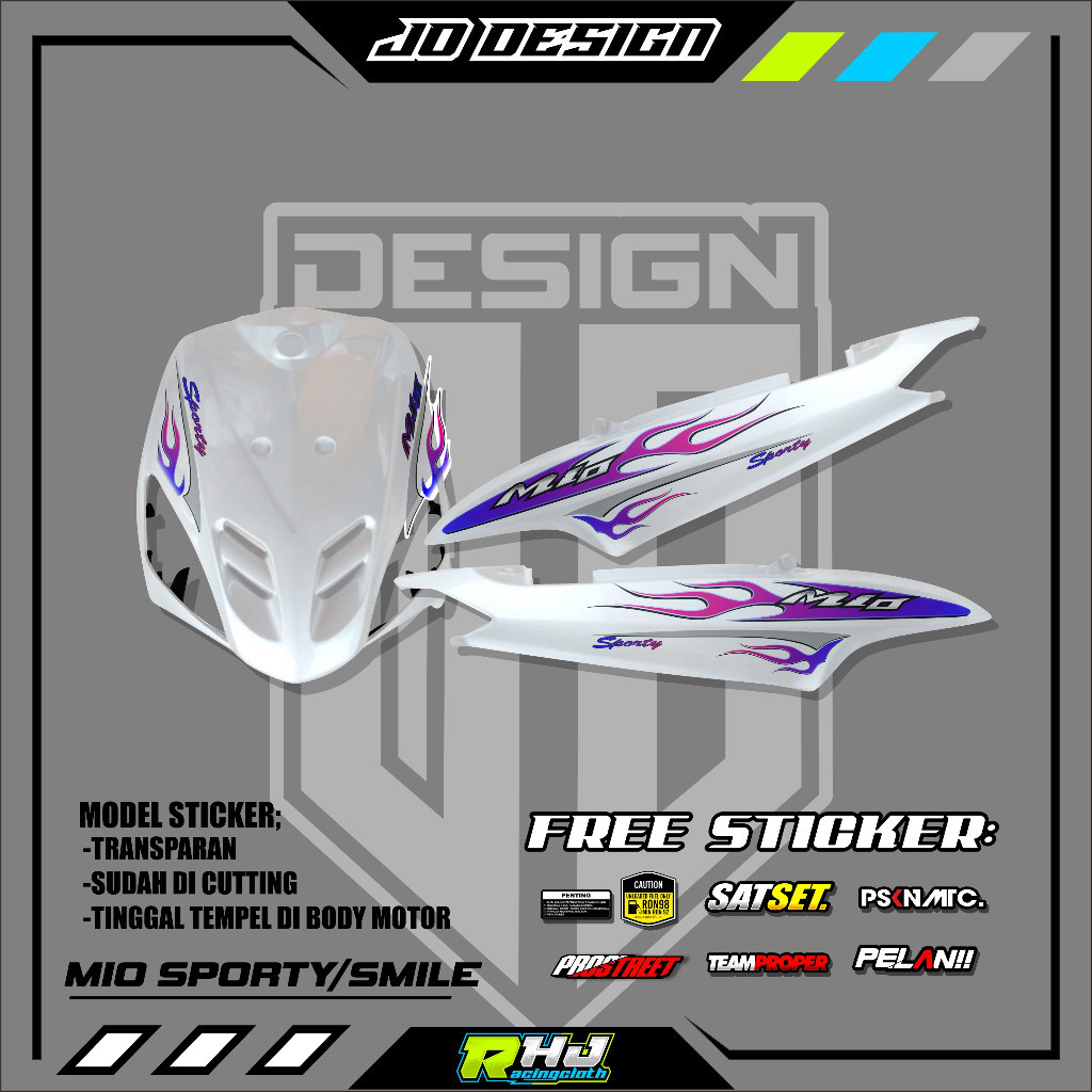 

STRIPING TRANSPARAN PELINDUNG BODY MOTOR MIO SEPORTY SIMPEL motorcicle