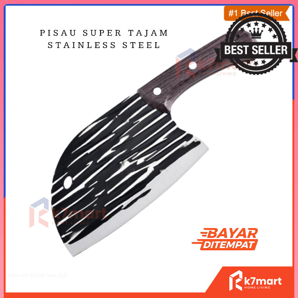 K7MART PISAU KOKI JEPANG SUPER TAJAM STAINLESS STEEL  / PISAU POTONG DAGING SAYUR IKAN / PISAU DAPUR