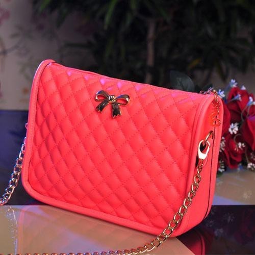 Tas Pesta Fashion Wanita Pink Quilted Shoulder Bag GT2343