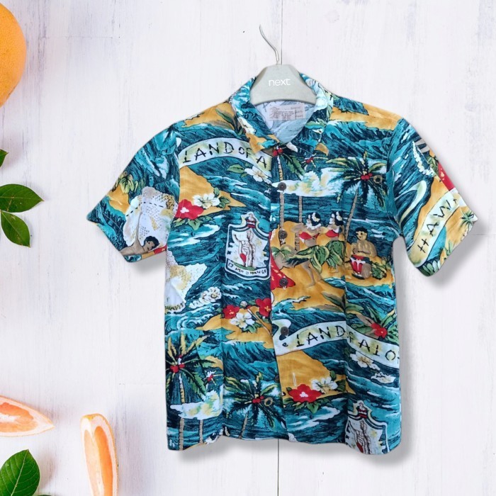kemeja hawai anak size 5 - 6 th. kemeja lengan pendek anak laki laki