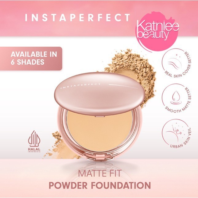 Brunn WARDAH Instaperfect MATTE FIT Powder Foundation Bedak - REFILL 22
