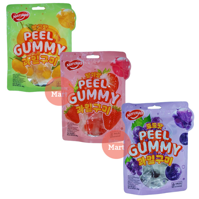 

Naraya Peel Gummy 80g All Varian Permen Jelly Yupi