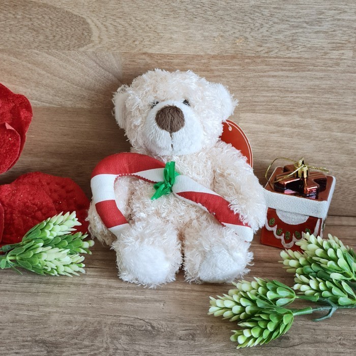 Boneka- Boneka Natal / Christmas Plush Doll - Candy Bear 16cm
