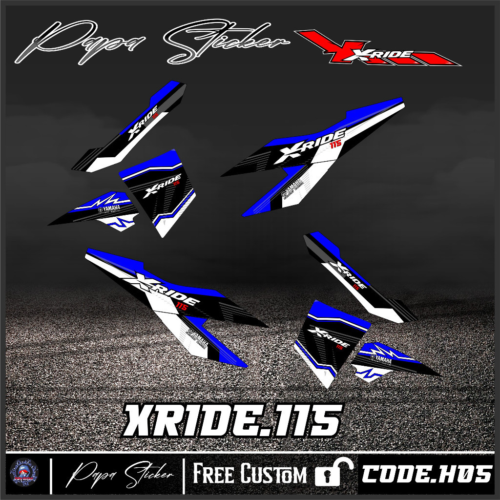 Striping Sticker New Xride 115 Variasi Sticker Yamaha Xride 115 Code H05
