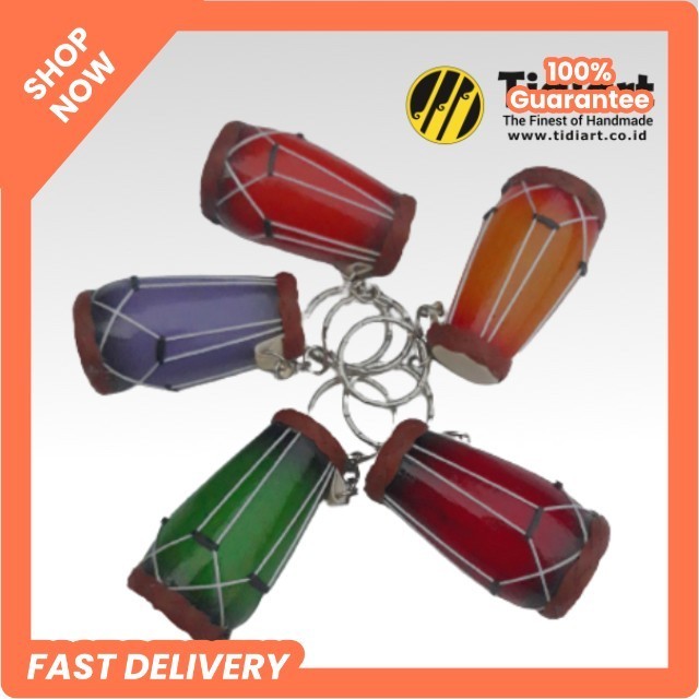 Souvenir Gantungan Kunci Miniatur Kendang Khas Jawa Barat