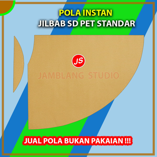 Pola Instan Jilbab Bergo SD Pet Standar | Aneka Pola