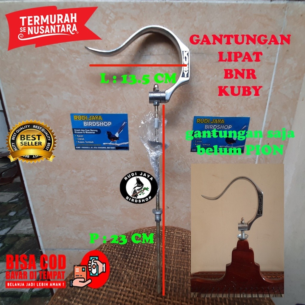 GANTUNGAN LIPAT BNR KUBY TANPA PION CANTOLAN SANGKAR KOTAK KANDANG BURUNG PLECI KACER KENARI