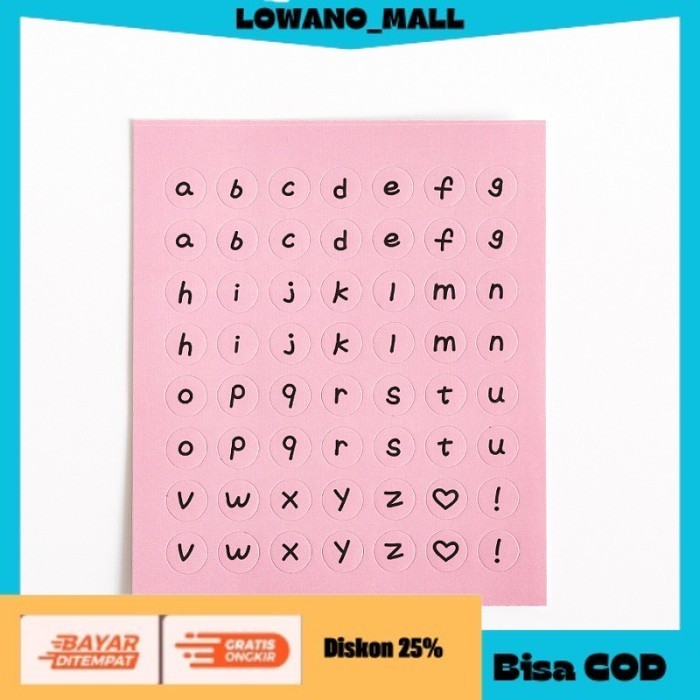 

[[LOWANOMALL6]] TERLARIS Alphabet Sticker Mini Scrapbook DIY Journal Sticker Aesthetic F COD