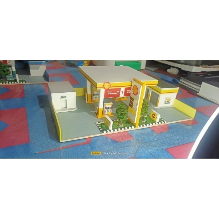 NB03 Diorama Miniatur SPBU Baru Skala 64