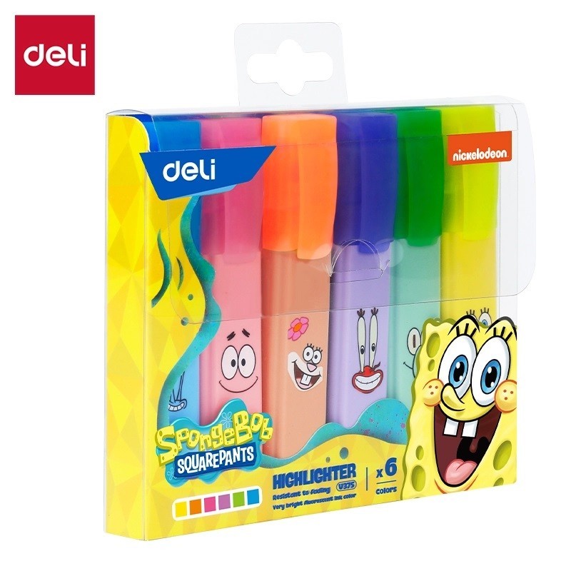 

Deli Highlighter Edisi Spongebob Squarepants 6 Warna - EU375