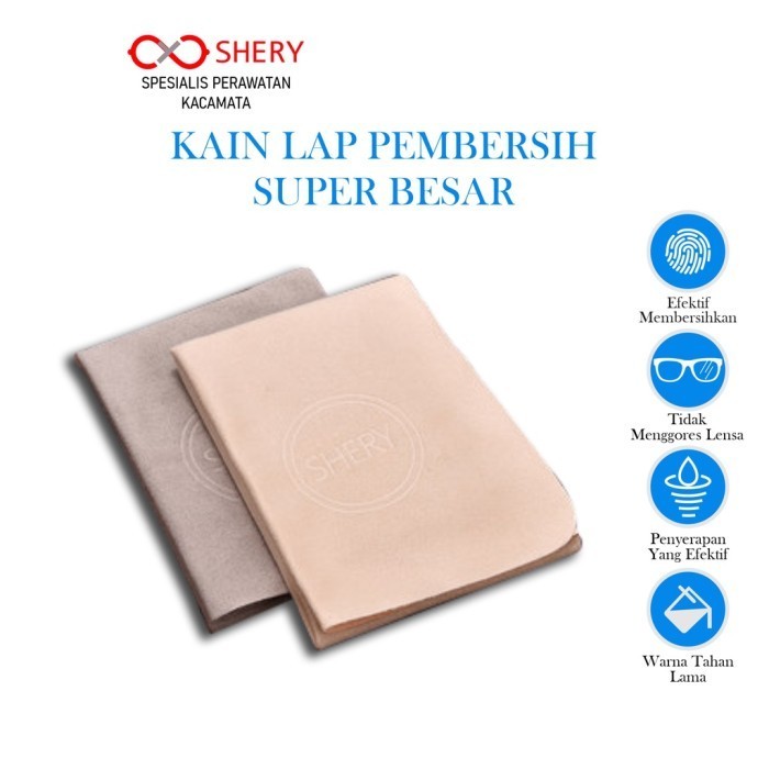 SHERY Lap Kacamata Ukuran Besar Bahan Halus P011 - Lap Saja