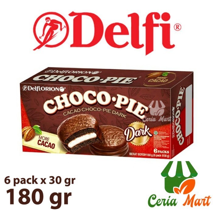 

Cake Coklat Krim Marshmallow Delfi Choco Pie Dark Cacao 180 gr