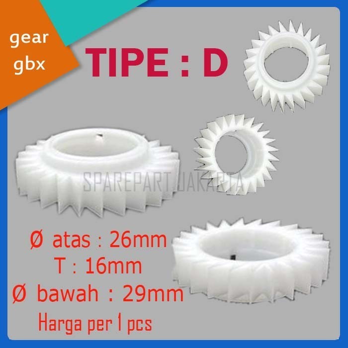 LM99 Plastik gear gearbox mesin cuci 1 tabung GGK-033D