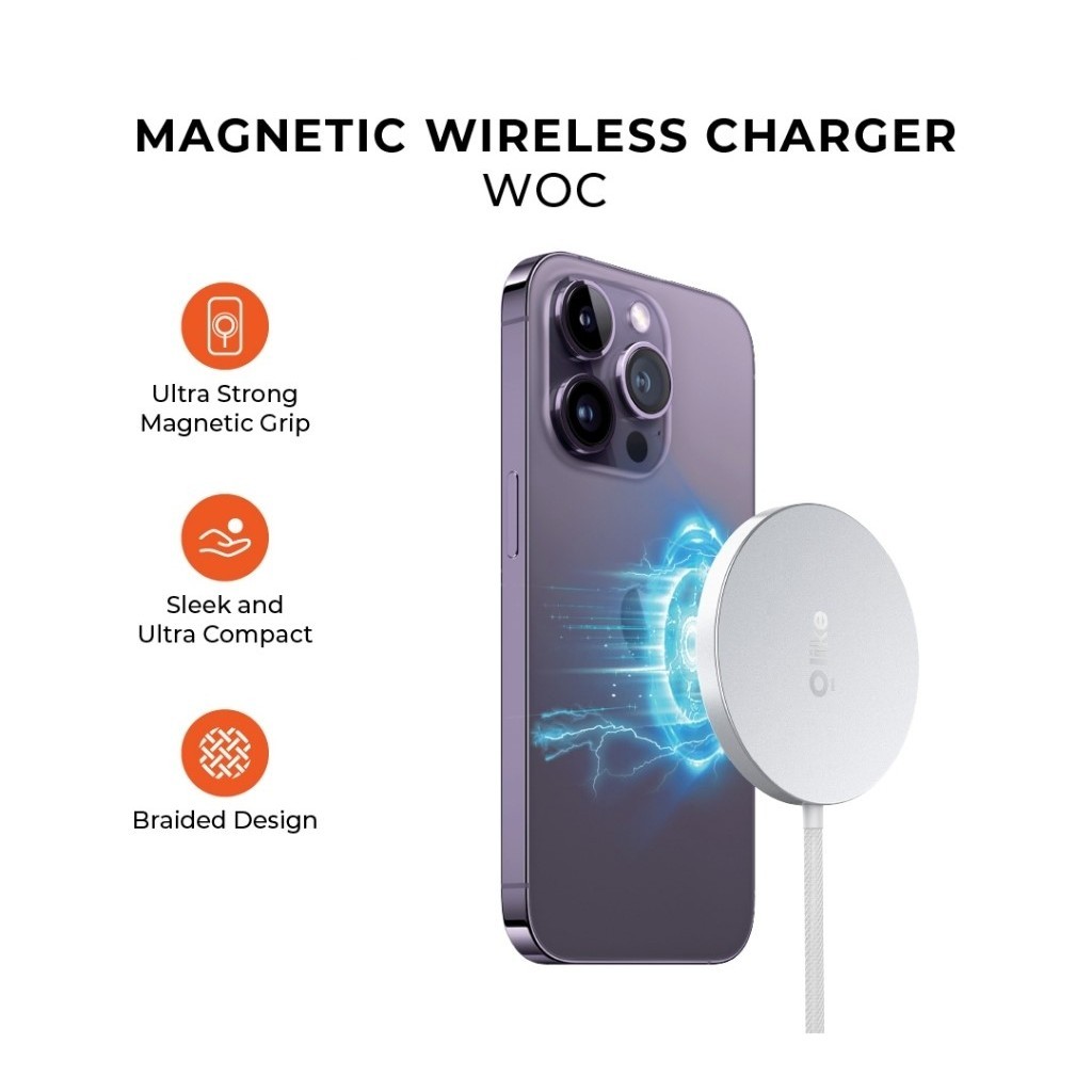 Charger Wireless For Iphone Olike WOC MAGNETIC WIRELESS CHARGER IPHONE IP11 / IP13 / IP13PRO MAX / 1