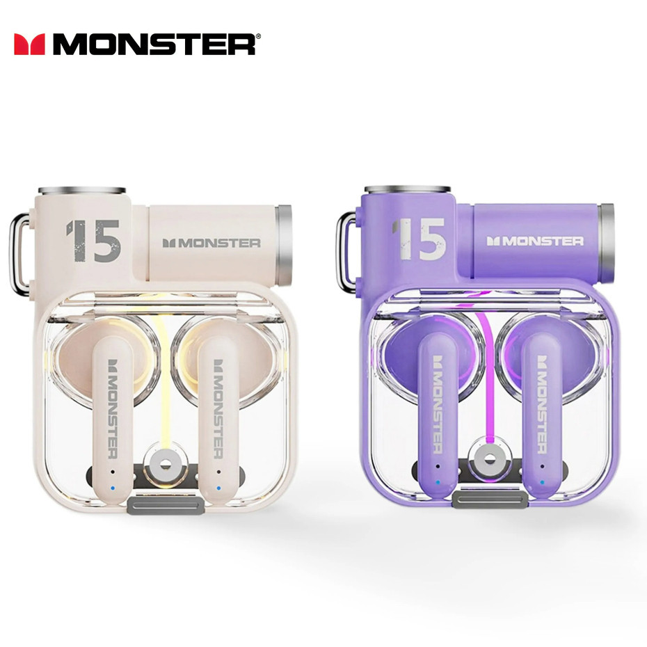 PRODUK TERBARU # Monster XKT15 Bluetooth Earphone TWS Headset Earbuds Headphone