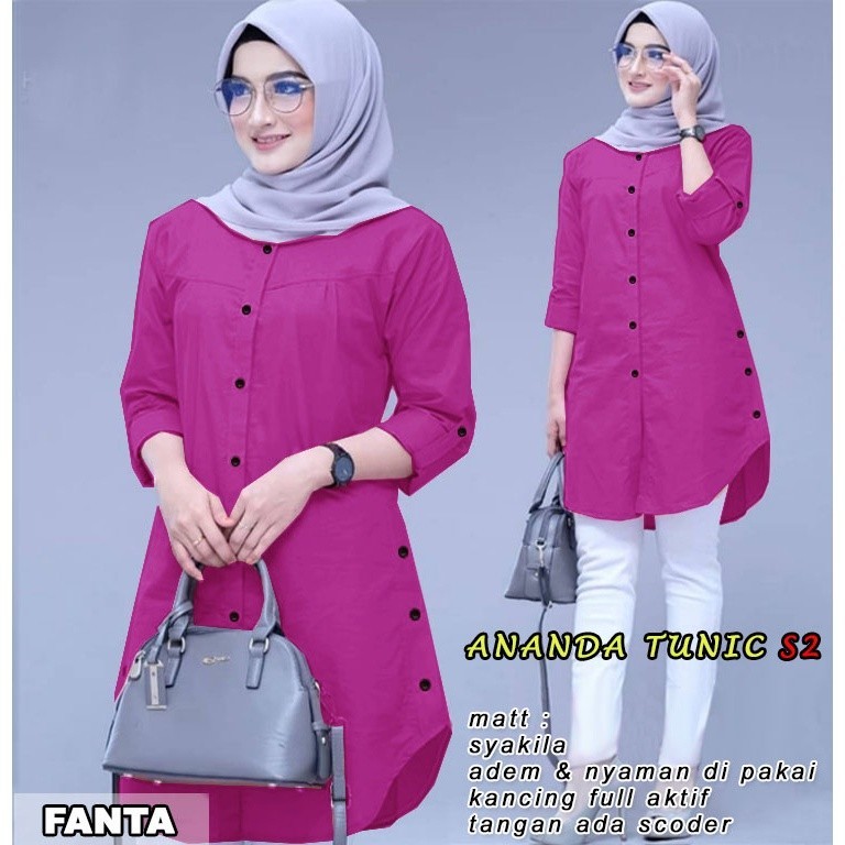 Ananda Tunik S2 - MM Fashion (MM) - Ukuran M-3XL - New Arrival/ GAMIS MODEL BARU MURAH