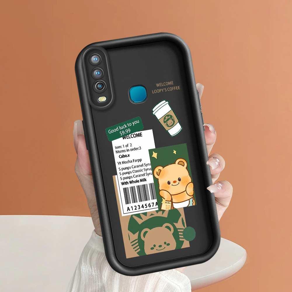Vivo Y17 Y15 Y12 1902  Untuk Hp Casing Softcase Kesing Soft Phone Case Bear 2203