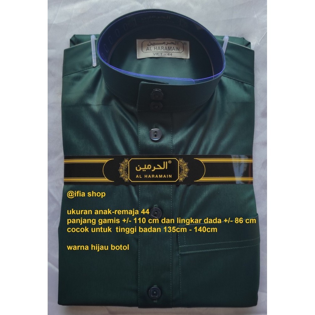 PROMO-AL HARAMAIN SIZE 44 | JUBAH GAMIS ARAB IMPOR AL HARAMAIN ANAK-REMAJA - Biru Toska