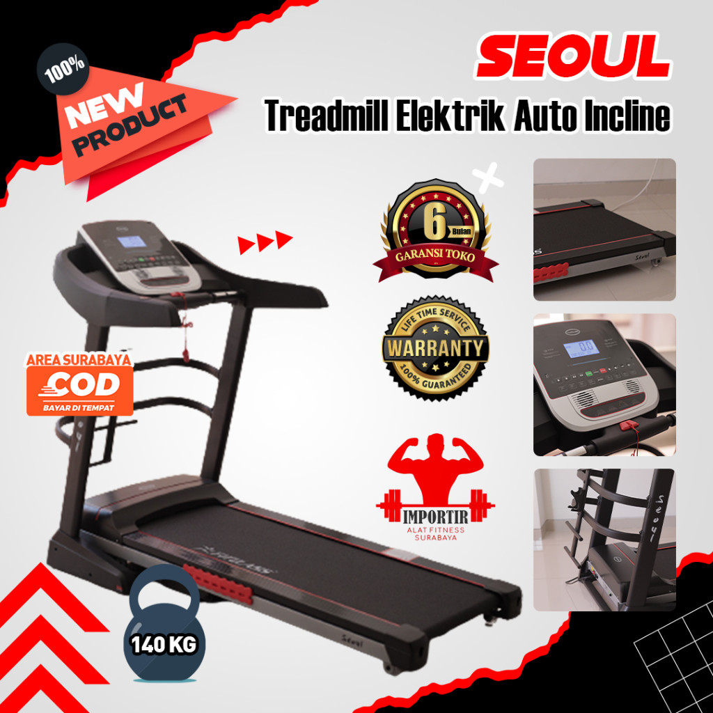 PROMO TOKO Alat Olahraga Treadmill elektrik Seoul Alat lari olahraga treadmill