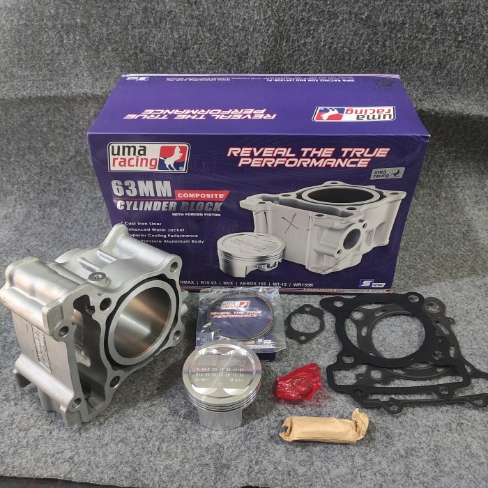 TERMURAH BLOK SEHER BORE UP 63MM FORGED UMA RACING NMAX OLD NEW AEROX LEXI R15