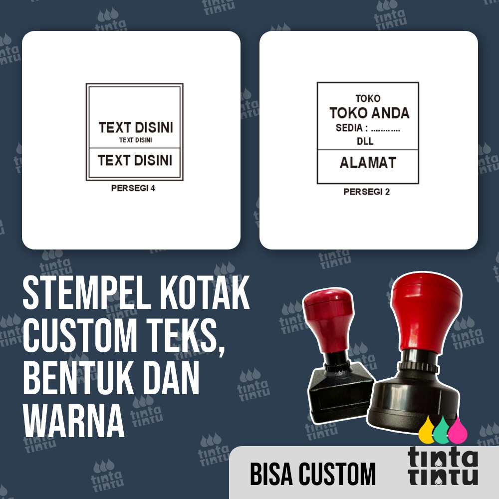 

Stempel Kotak Custom Teks Bentuk dan Warna