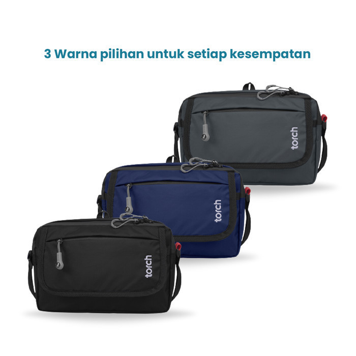 promo ✨ -Torch Tas Selempang - Sling Bag Jixi 2 Liter - Black