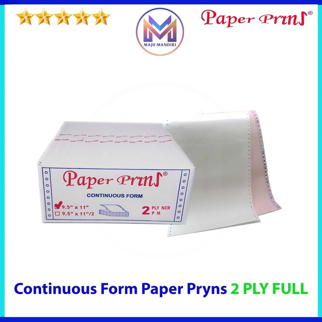 

Kertas Continuous Form 2 Ply Full Paperpryns / Ukuran 9,5x11' (Inch)