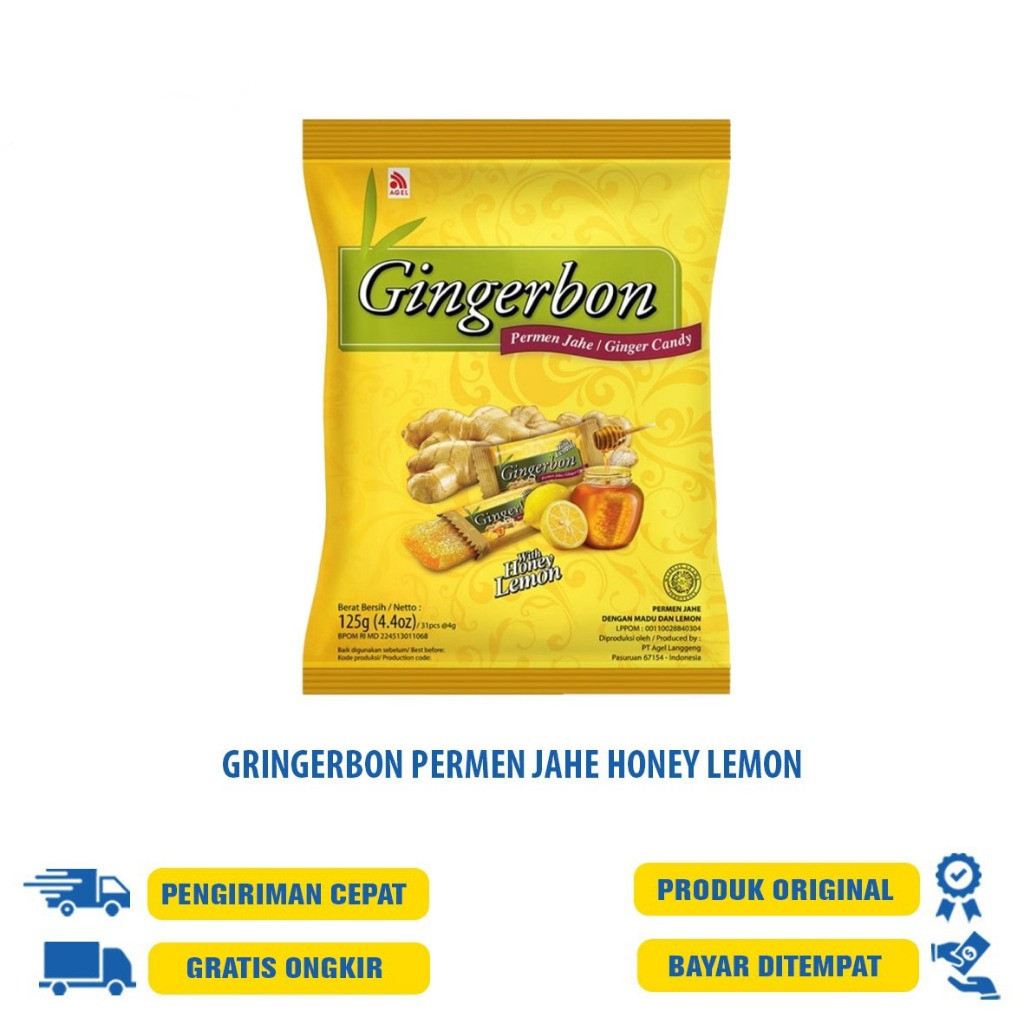 

GRINGERBON PERMEN JAHE HONEY LEMON/MANGGO/TRAVELA 125GRAM