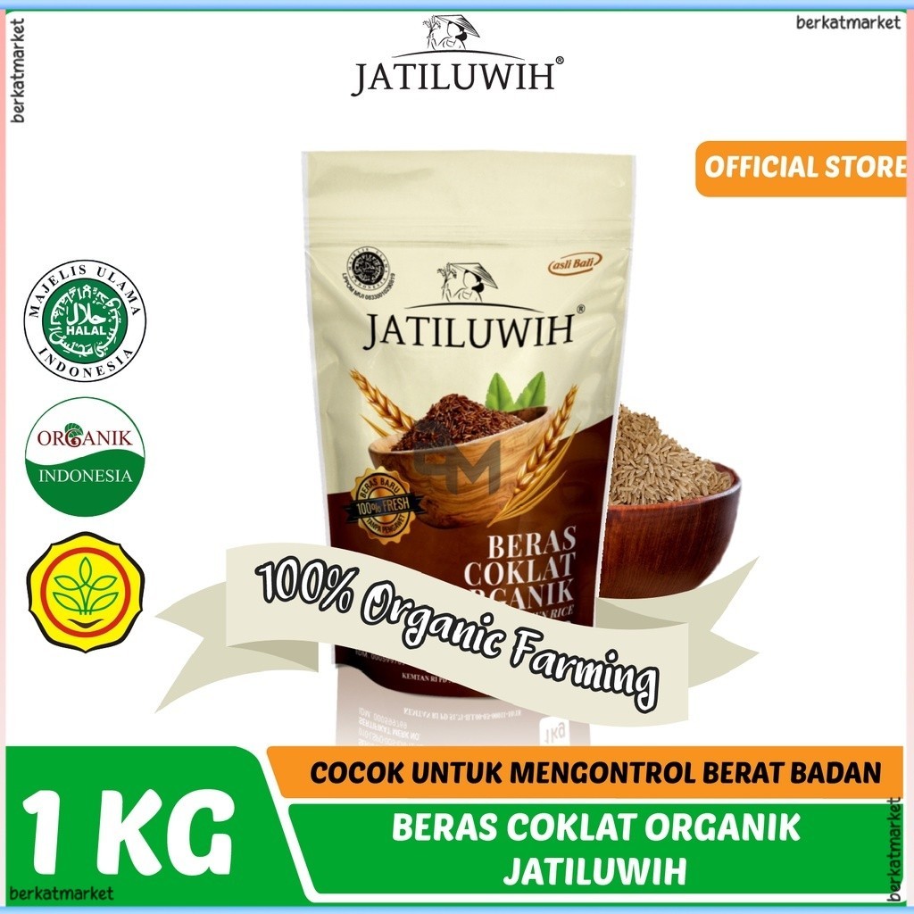 

Jatiluwih Beras Coklat Organik 1kg - Beras Coklat Organik Jatiluwih 1kg