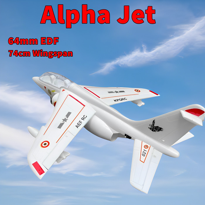 Pesawat Remote Control Alpha Jet EDF 64mm Wingspan 74cm - Kit RC Pesawat Jet