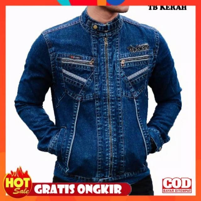 [PREMIUM ORIGINAL] JAKET JEANS COWOKTHE BERRY RESLETING KERAH TINGGI  JAKET THE BERRY JAKET JEANS PR