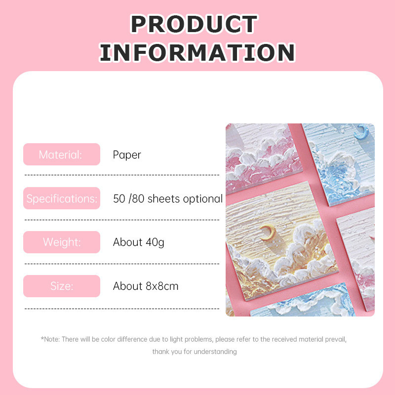 

【COD❤️】Lukisan Cat Minyak Pemandangan, Catatan Catatan Buku Besar Bahan Buku ,Besar Bahan Memo ,Buku Memo, yang Dapat Ditempel Kertas Memo VDY